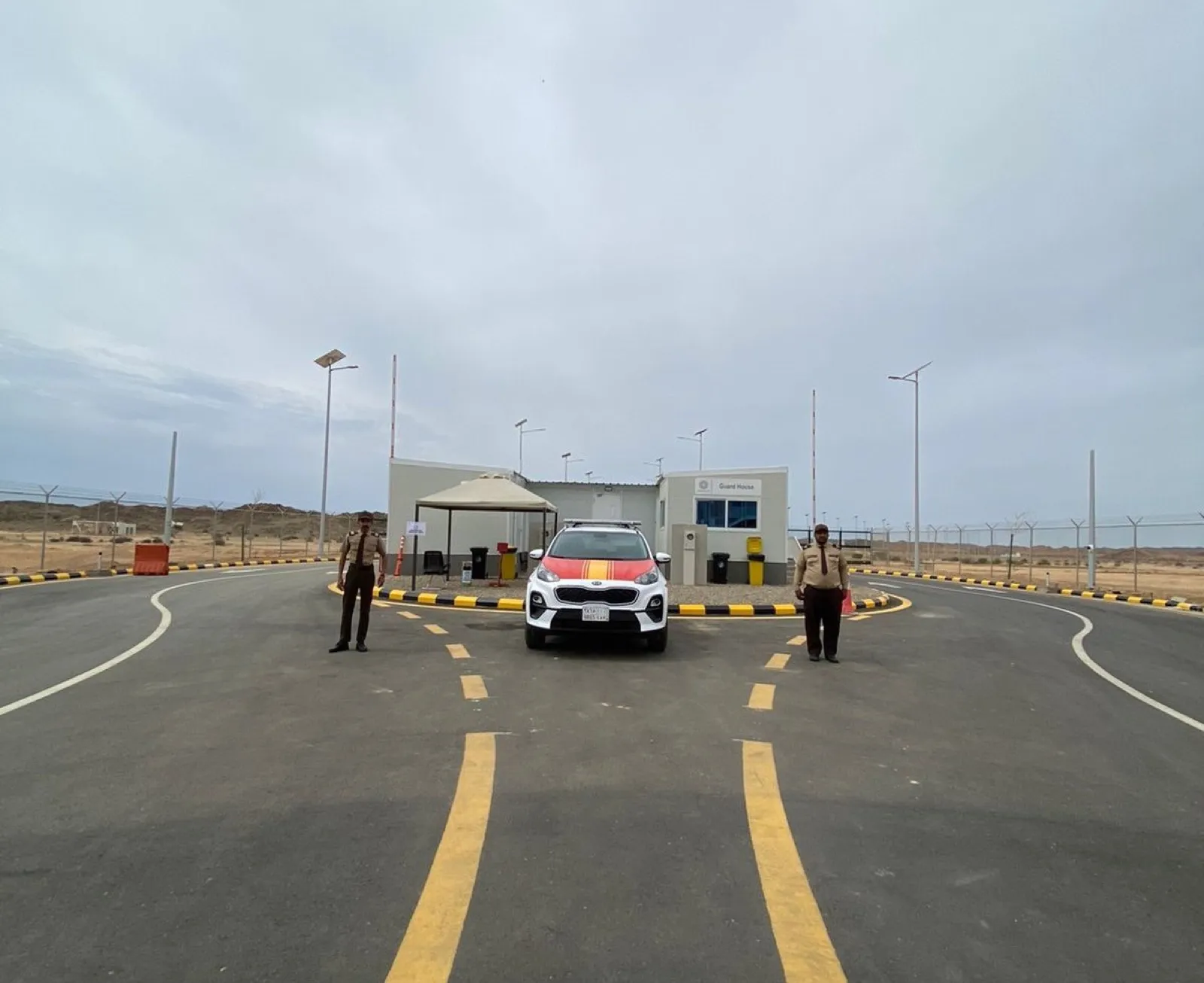 Trained Artal security guard at a site in Saudi Arabia